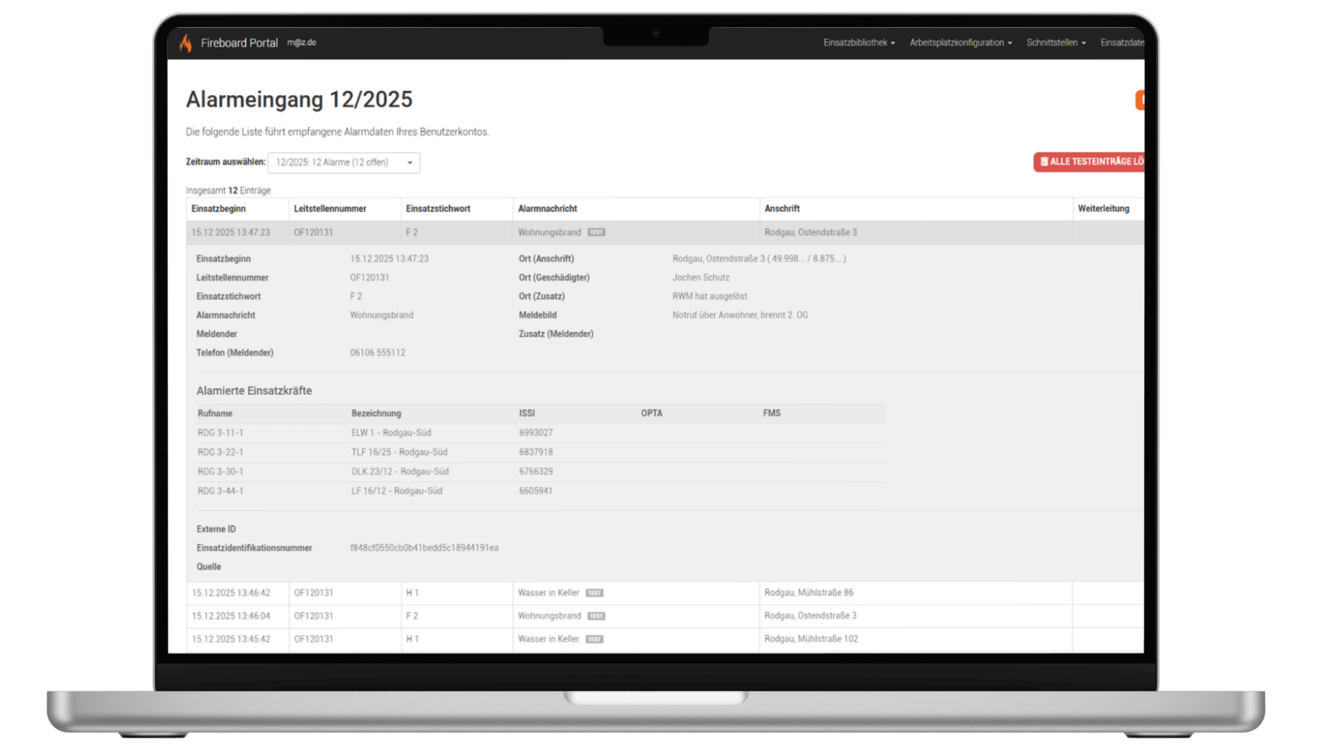 Alarmverarbeitung LITE | PLUS – Alarmeingang Portal