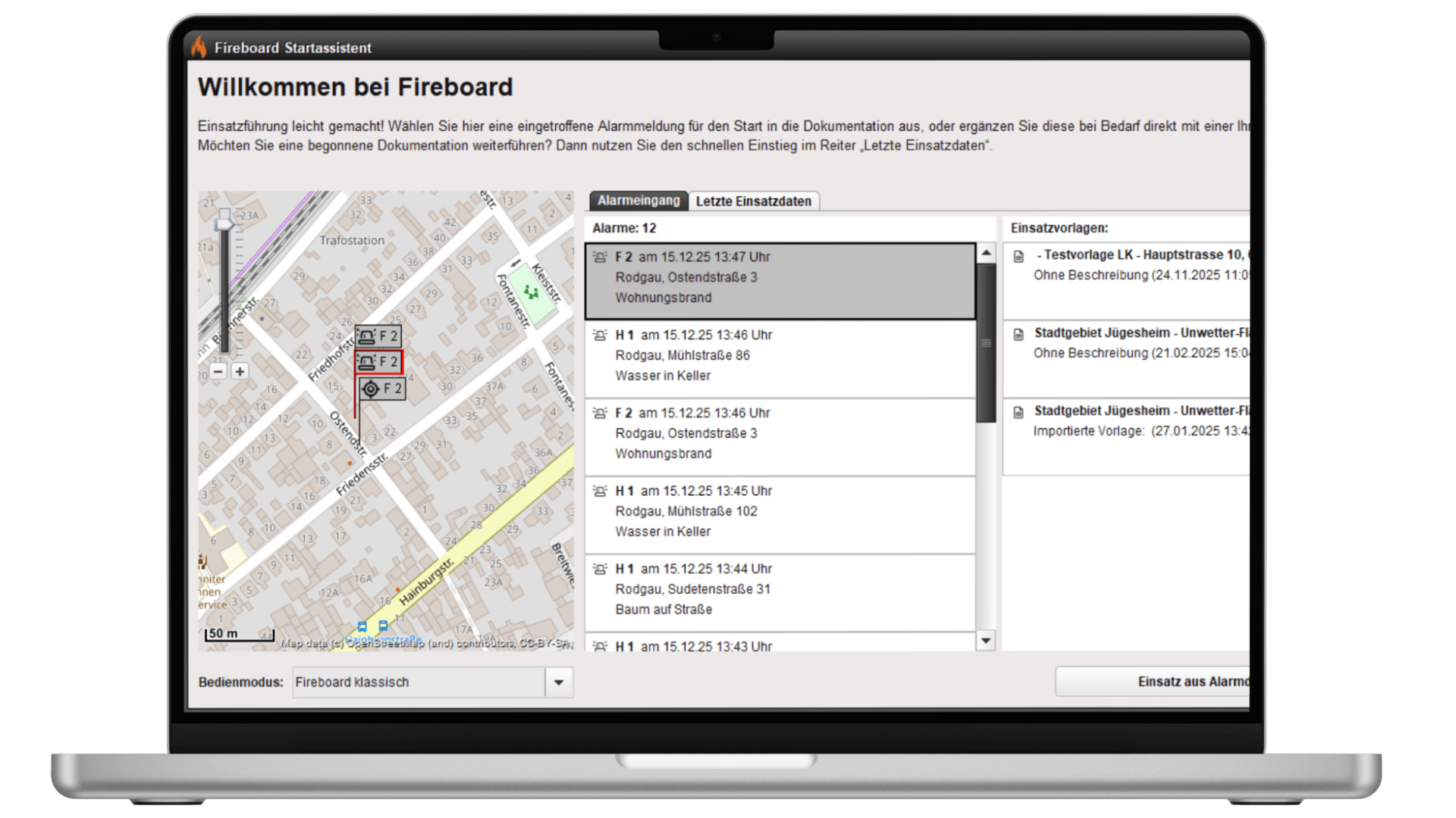 Alarmverarbeitung LITE | PLUS – Alarmeingang Startassistent